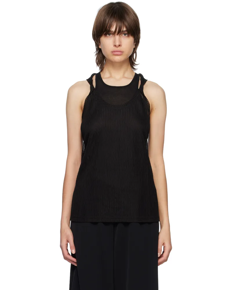Tom Ford Black Transparent Tank Top Lb999