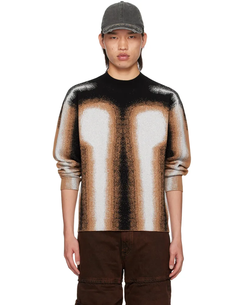 Y/PROJECT Black & Brown Gradient Sweater Brown