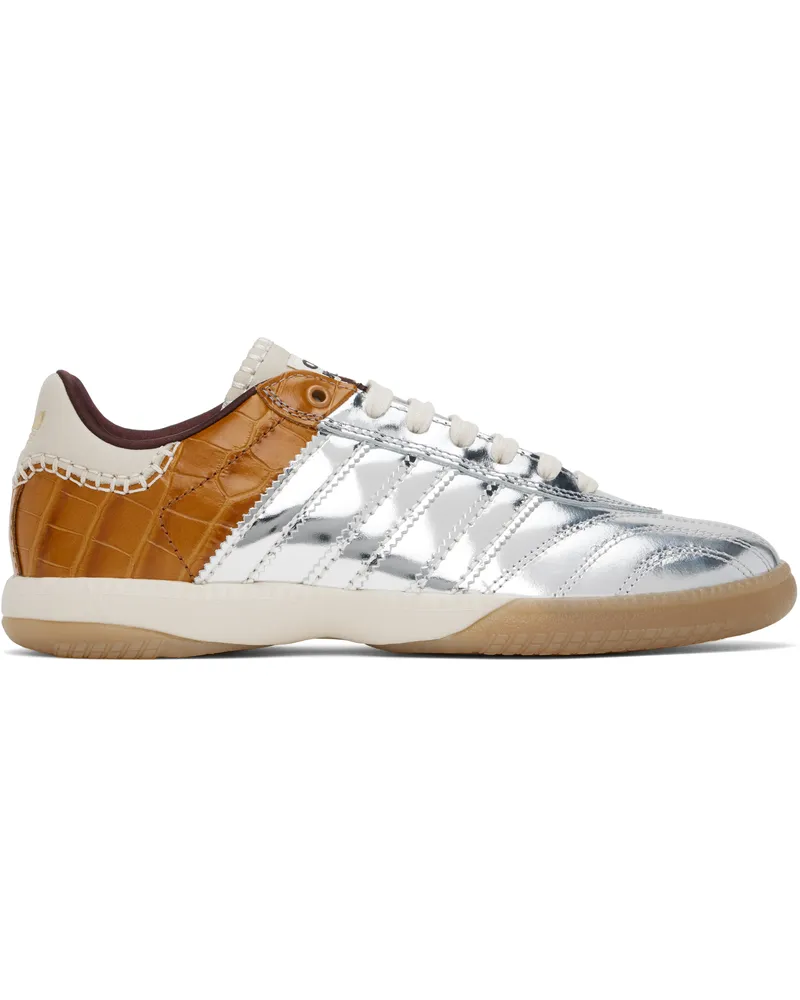 Wales Bonner Silver & Brown adidas Originals Edition MN Samba Sneakers Silver