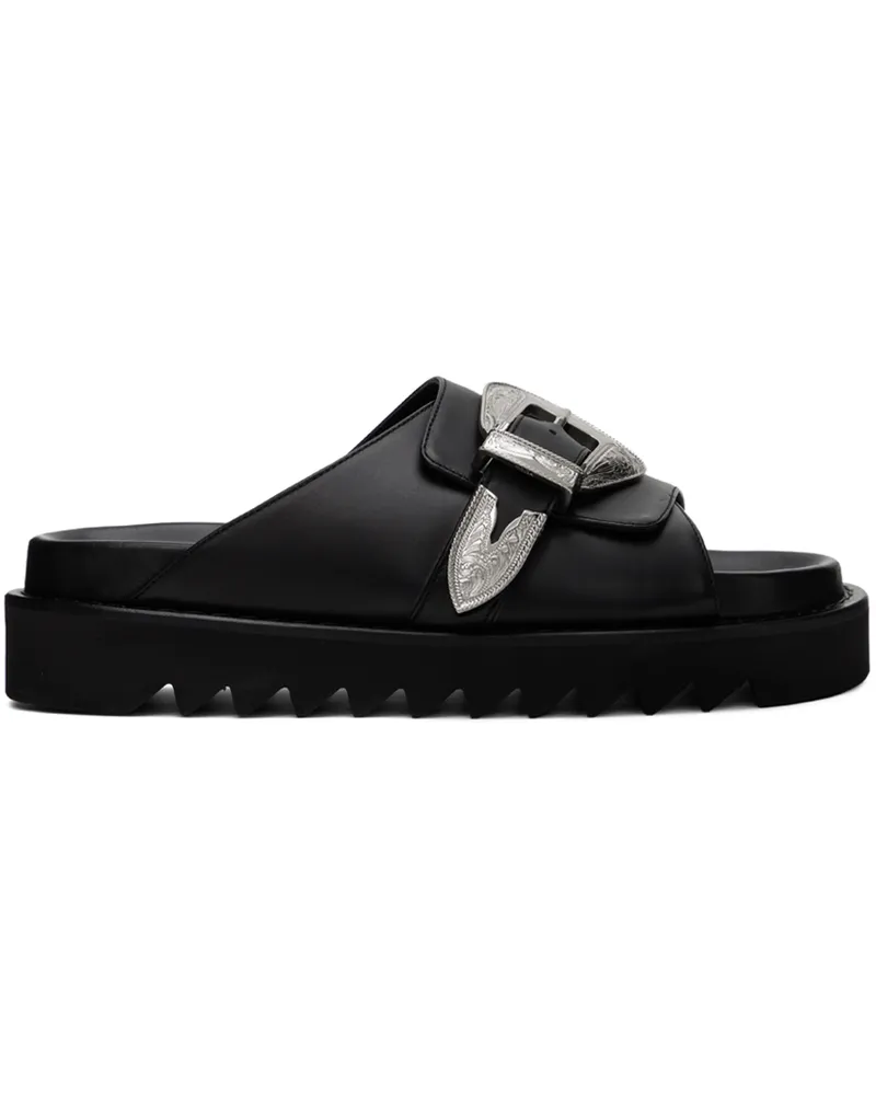 Toga Black Pin-Buckle Sandals Aj1235