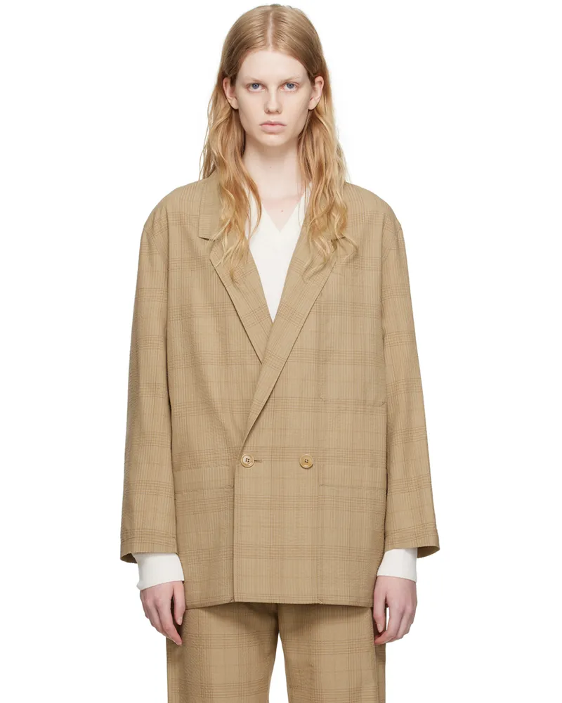 Christophe Lemaire Brown Workwear Blazer Mu004