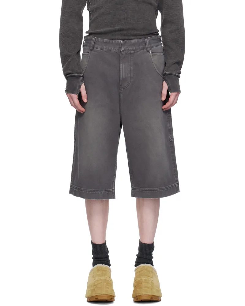 Entire Studios Gray D Denim Shorts Stonelight