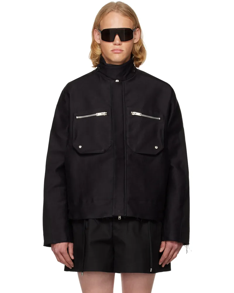 ADYAR SSENSE Exclusive Black Paneled Jacket Black
