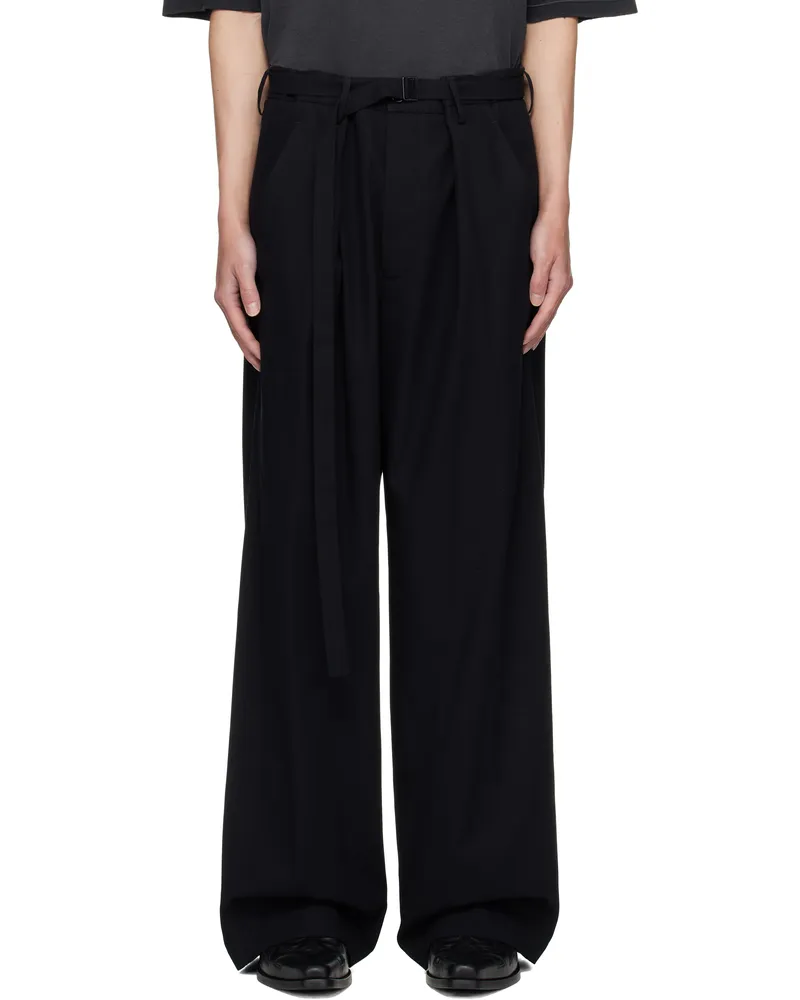Ann Demeulemeester Black Norulf Workwear Trousers Black