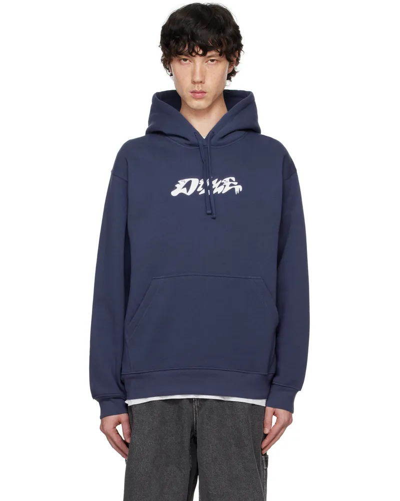 Dime Navy Happy Hoodie Night