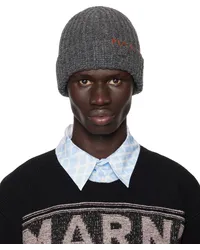 Marni Gray Shetland Wool Beanie 00ngranite