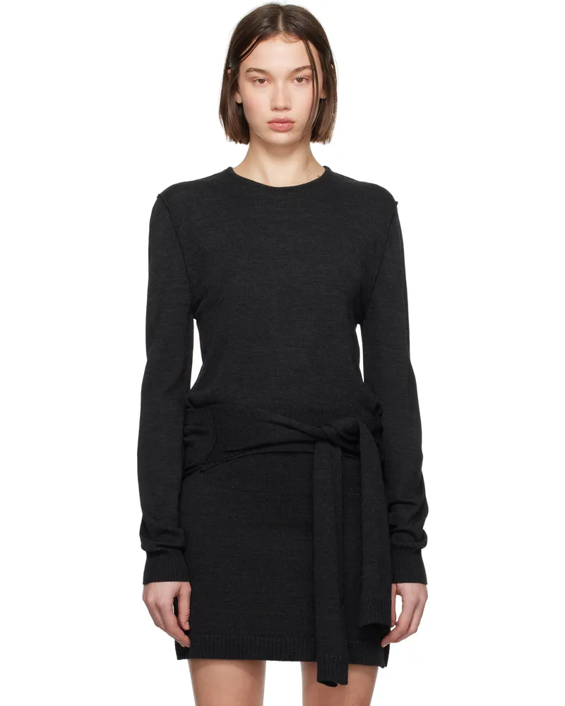 Christophe Lemaire Gray Trompe œil Sweater Bk966