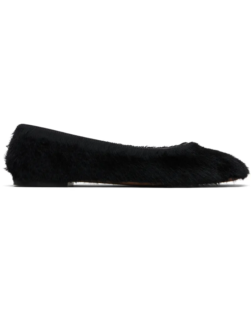 The Row Black Square Ballerina Flats Blk