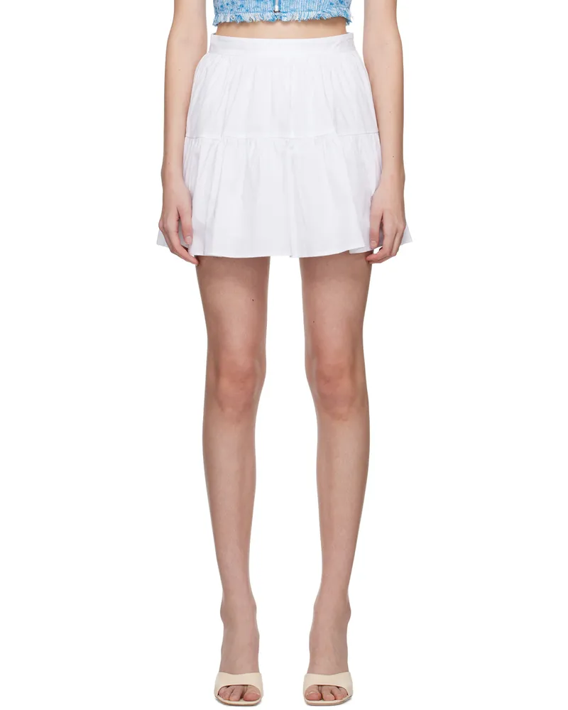 STAUD White Sea Miniskirt White