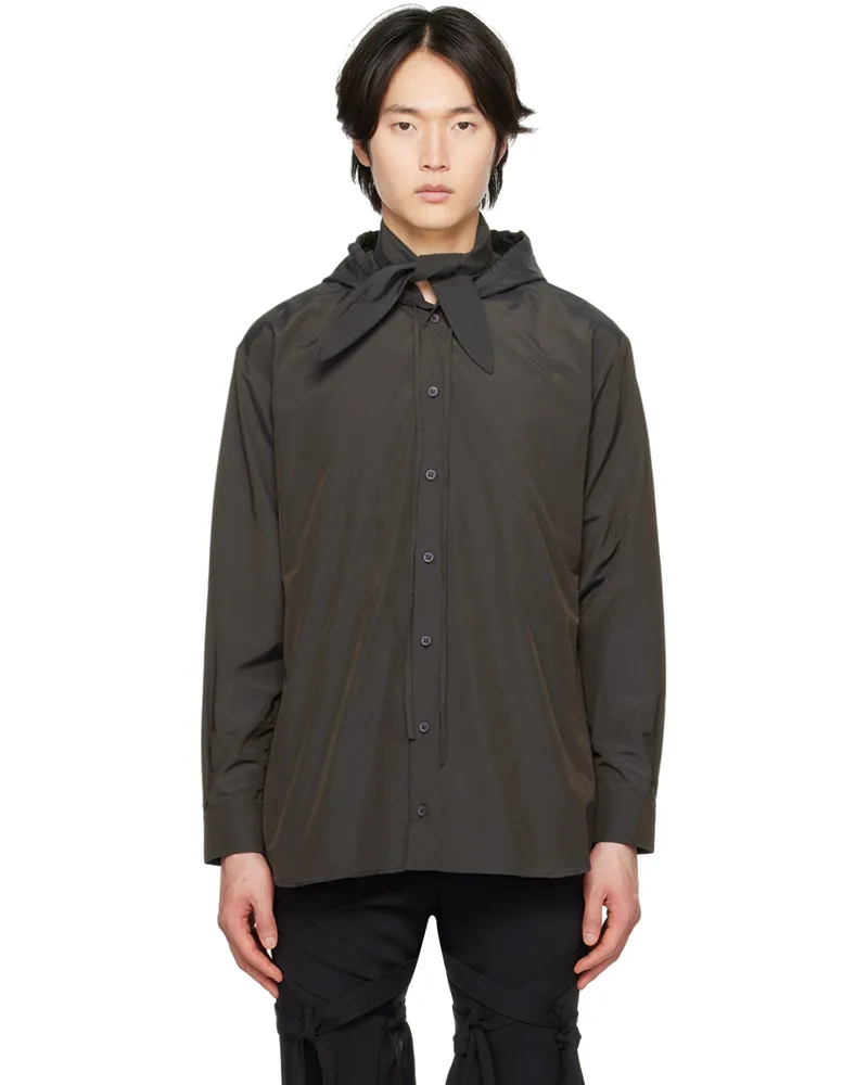 Strongthe SSENSE Exclusive Black Self-Tie Shirt Black