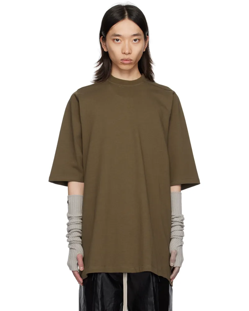 Rick Owens Khaki Porterville Jumbo T-Shirt 35