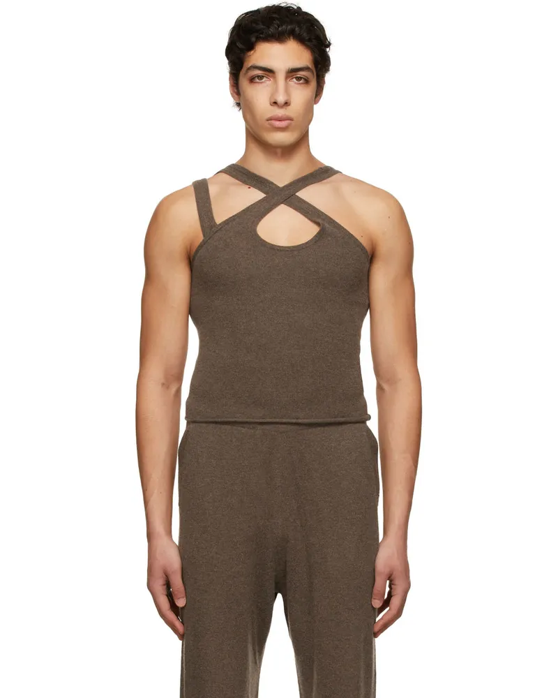 extreme cashmere Brown n°222 Raver Tank Top Wood