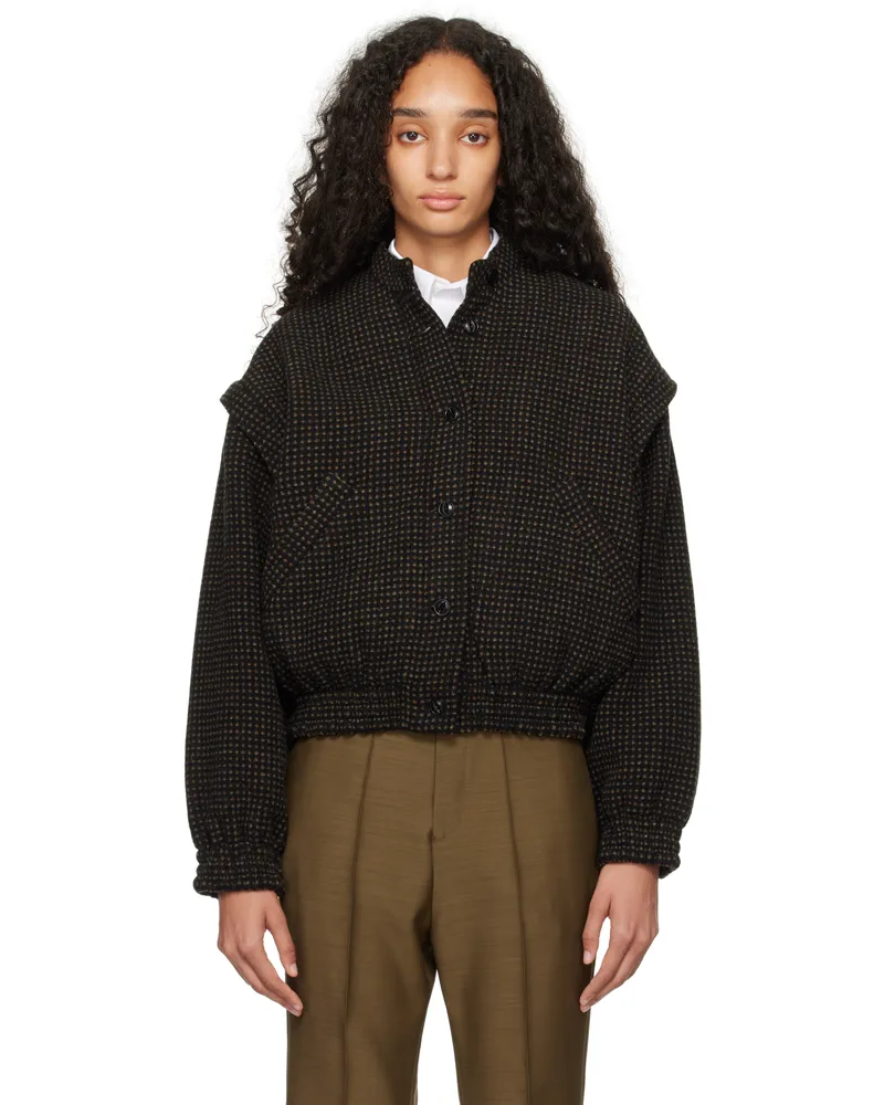 YMC Black Jordan Bomber Jacket 01-black-brown