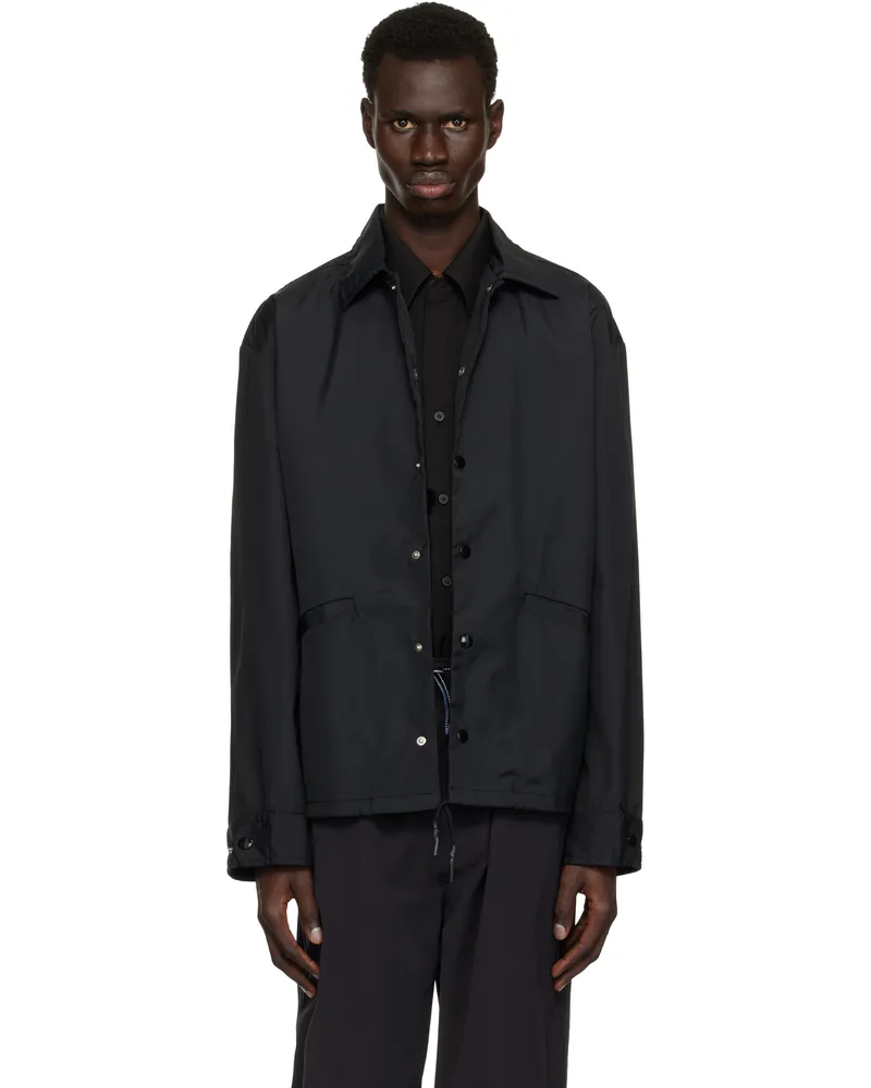 Toga Black Nylon Ox Jacket Black