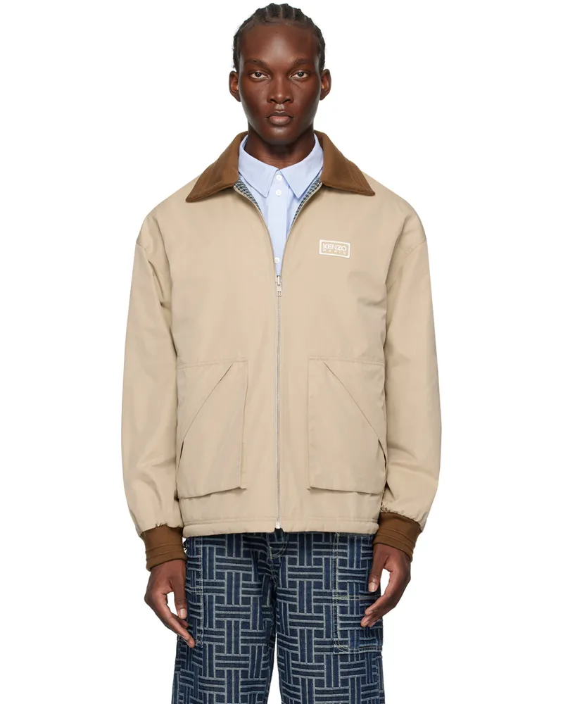 Kenzo Beige Kenzo Paris Coach Reversible Jacket Beige