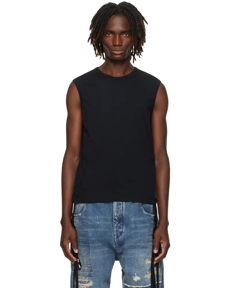 Ann Demeulemeester Black Ysewijn 'Eternal Roses' Tank Top Black
