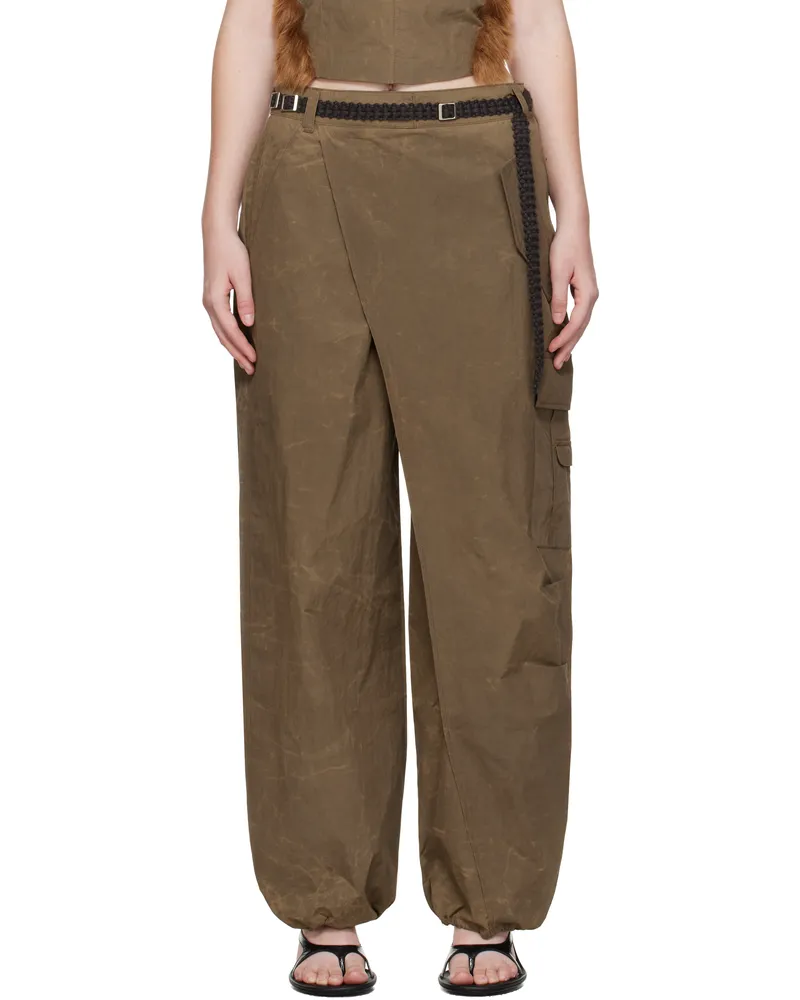 Andersson Bell Brown Wrap Cargo Pants Brw