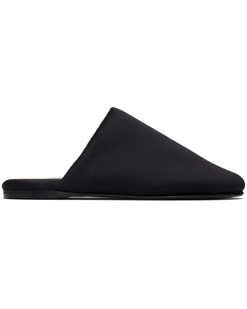 Carven Black Garnier Padded Slippers Deep