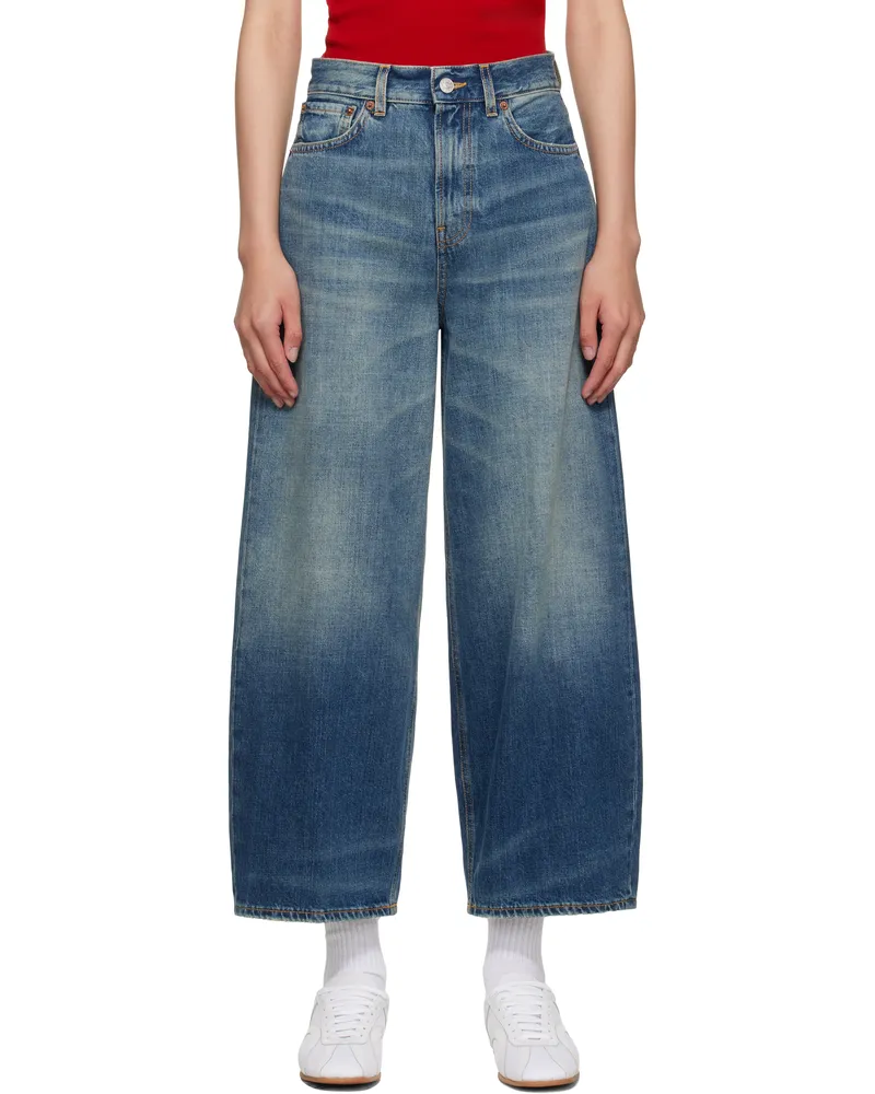 6397 Blue Cropped Roomy Jeans Heirloom