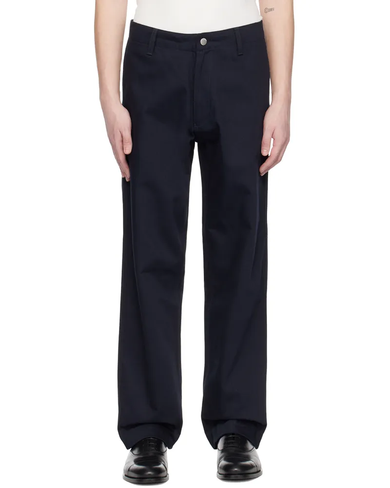 Emporio Armani Navy Bull Trousers Mezzanotte