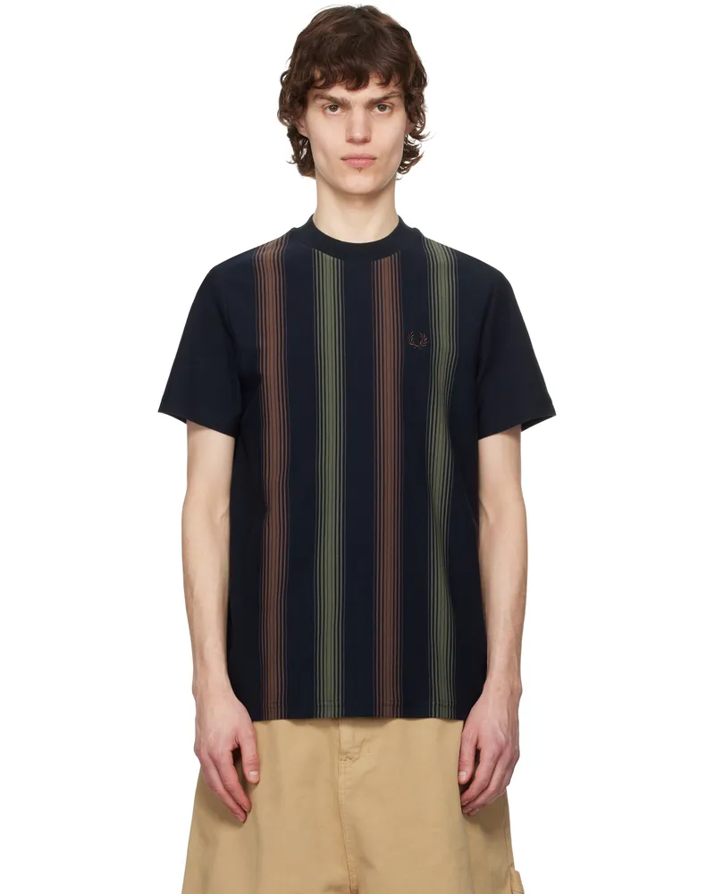 Fred Perry Navy Stripe T-shirt 608