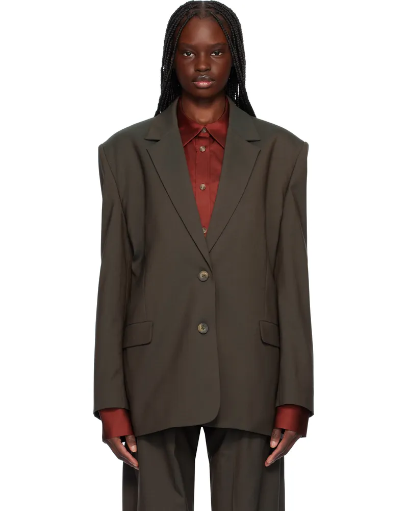 GIA STUDIOS Gray Demie Blazer Charcoal