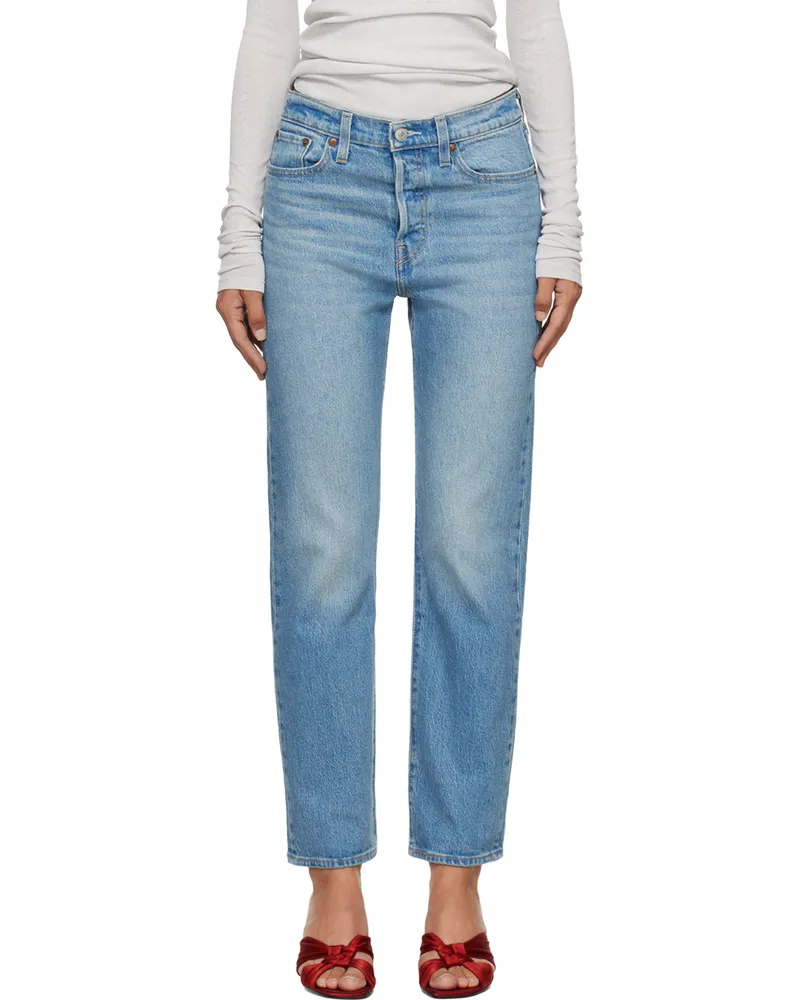 Levi's Blue Wedgie Straight Fit Jeans Calling