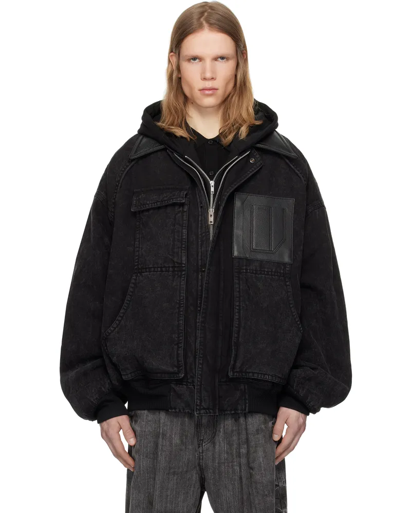 JUUN.J Black Work Denim Jacket Black