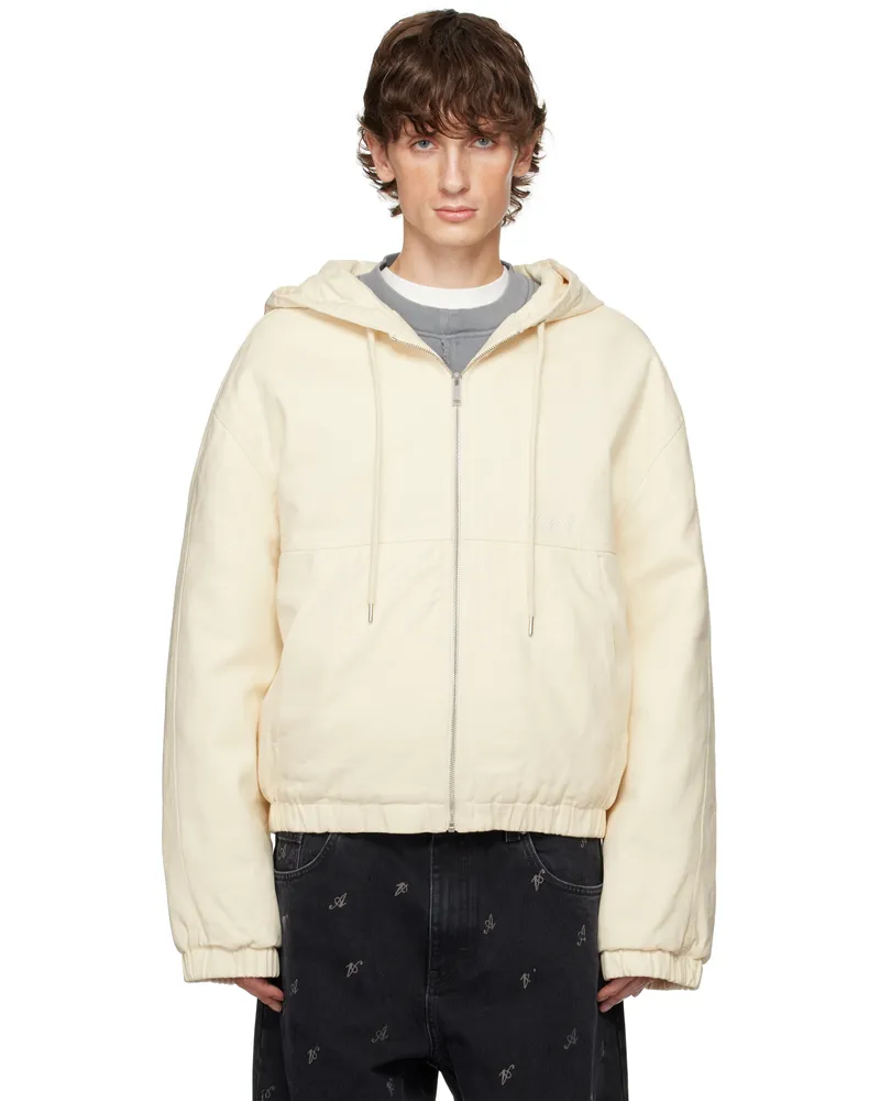 Axel Arigato Off-White Moss Padded Denim Jacket Ecru