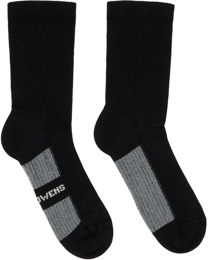 Rick Owens Black Concordians Glitter Socks 908
