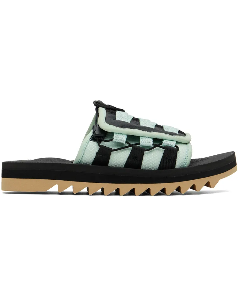 SUICOKE Black & Green DAO-2ab2 Sandals Black