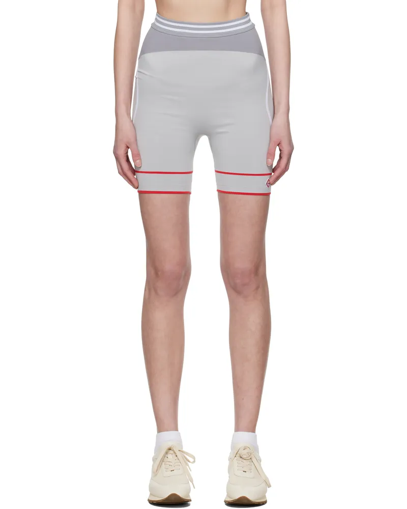 Casablanca Paris Gray Seamless Sport Shorts Grey