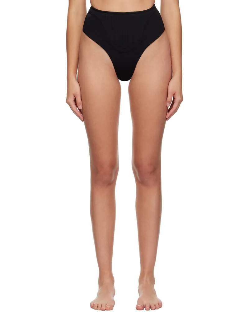 Thierry Mugler Black Corset Bikini Bottoms 1999