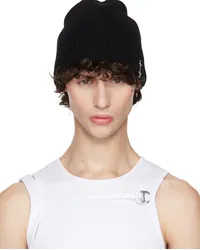 Heliot Emil Black H Trim Beanie Black