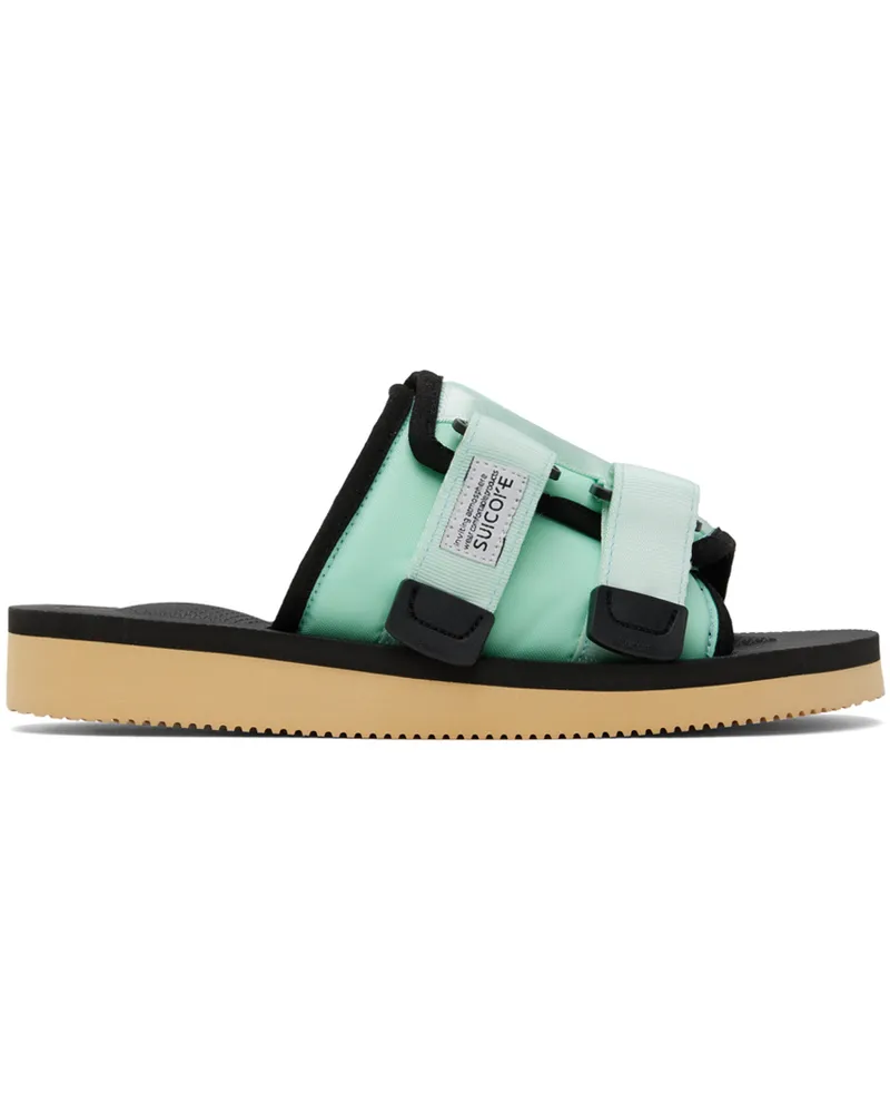 SUICOKE Green & Black KAW-Cab Sandals Seafoam