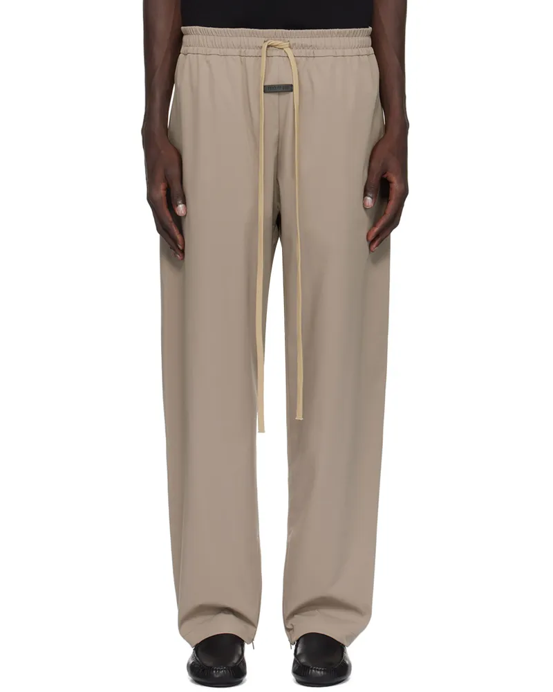 Fear of God Taupe Nylon Track Pants Deer