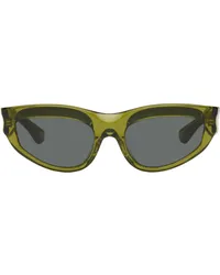 Burberry Green Classic Oval Sunglasses Green