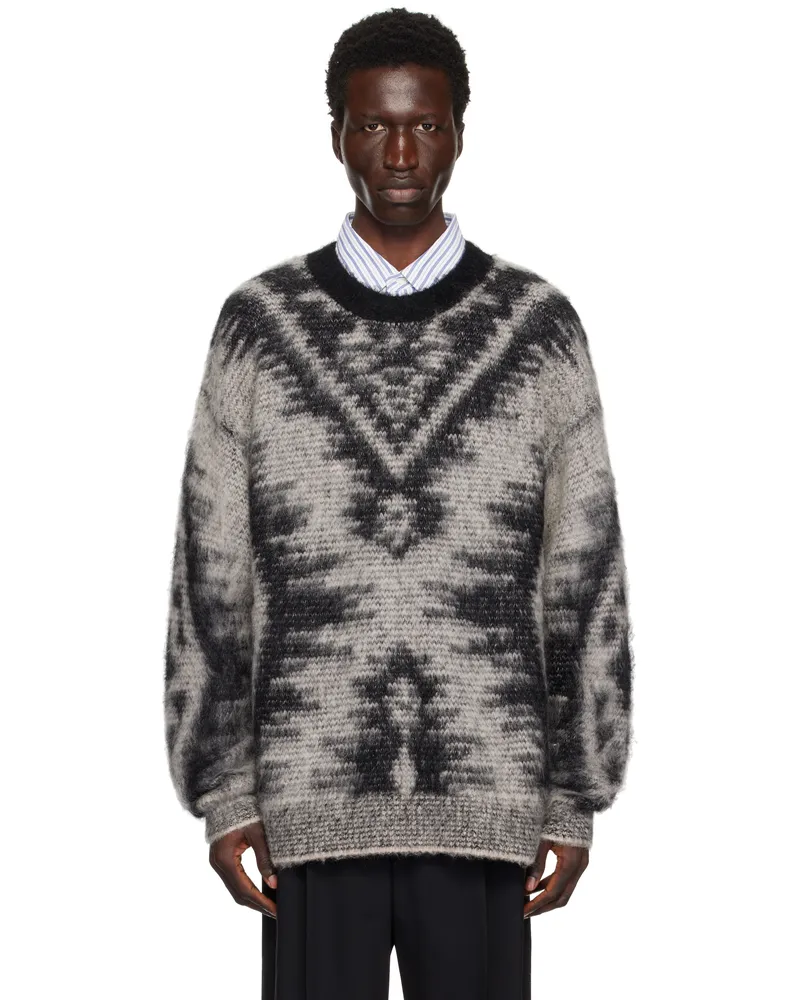 Isabel Marant Black & Beige Fabo Sweater 01bk