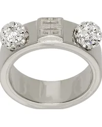 Givenchy Silver 4G Crystal Ring 040-silvery