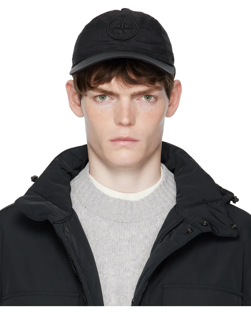 Stone Island Black 9100011 Nylon Metal ECONYL Cap V0029