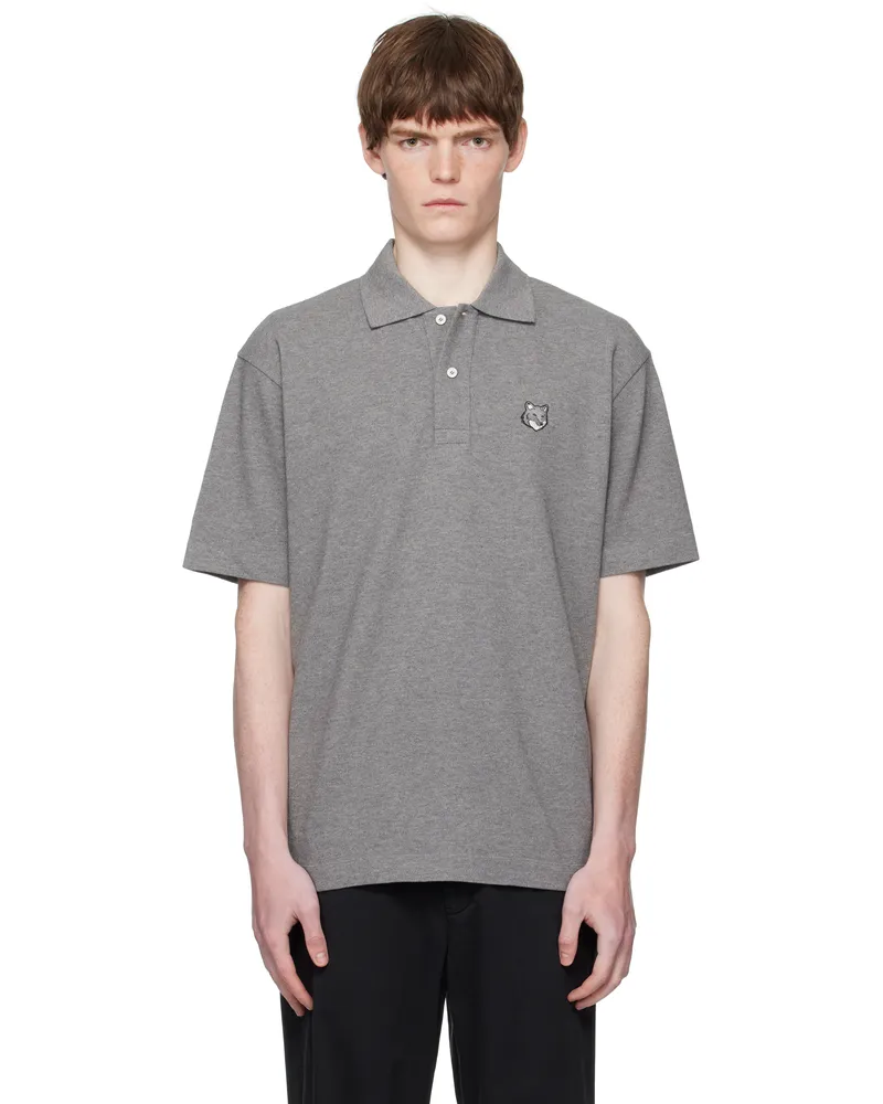 Kitsuné Gray Bold Fox Head Patch Comfort Polo H131