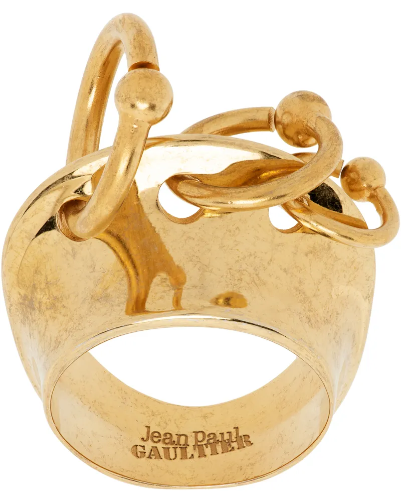 Jean Paul Gaultier Gold 'The Piercing' Ring 92