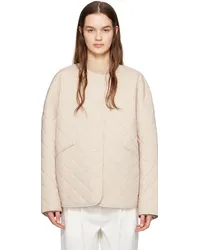 Totême Beige Quilted Jacket Pebble