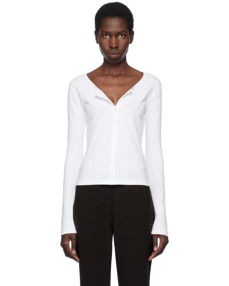 Gil Rodriguez White Sophie Cardigan White