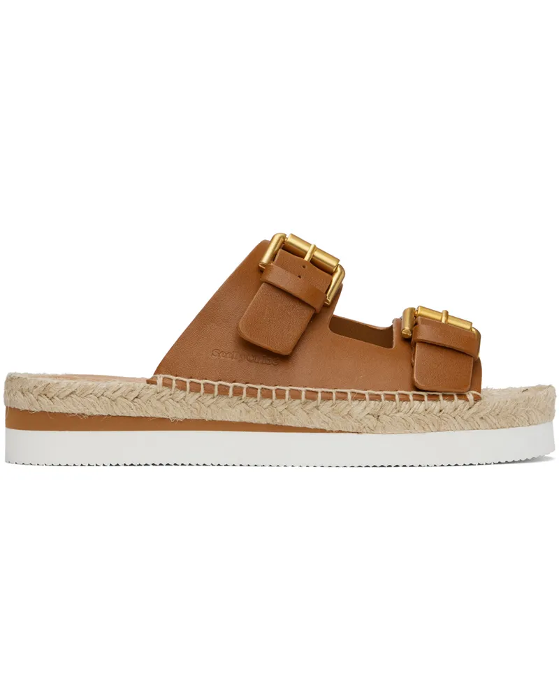 See by Chloé Tan Glyn Platform Espadrille Sandals 533