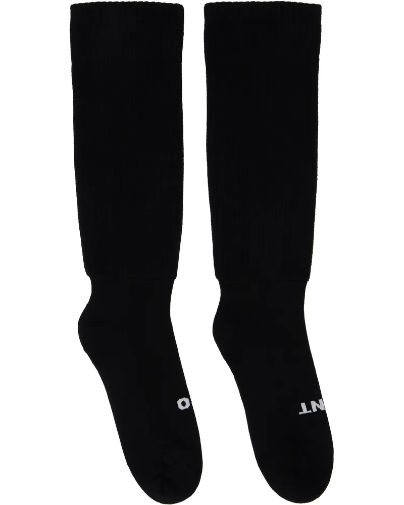 Rick Owens Black Hollywood 'So Cunt' Socks 911