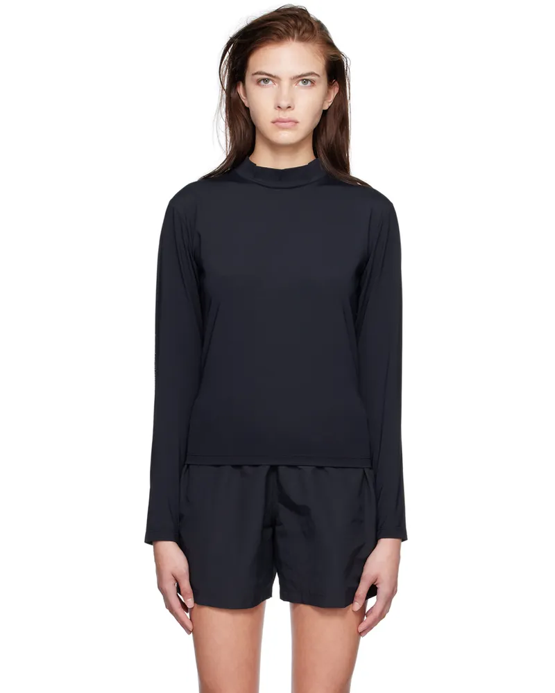 Stockholm (Surfboard) Club SSENSE Exclusive Black Rashguard T-Shirt Black