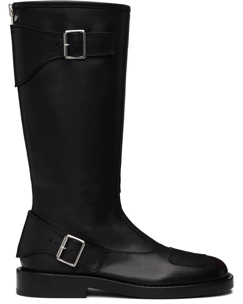 Ann Demeulemeester Black Balo High Biker Boots Black