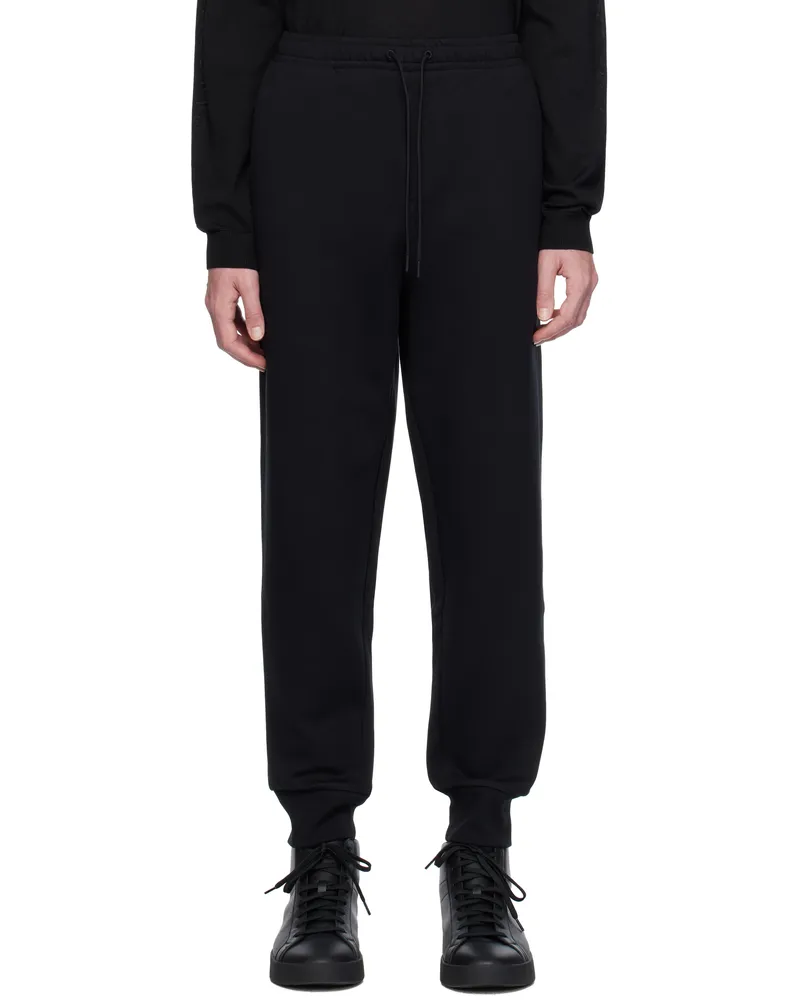 HUGO BOSS Black Logo Print Track Pants 001-black