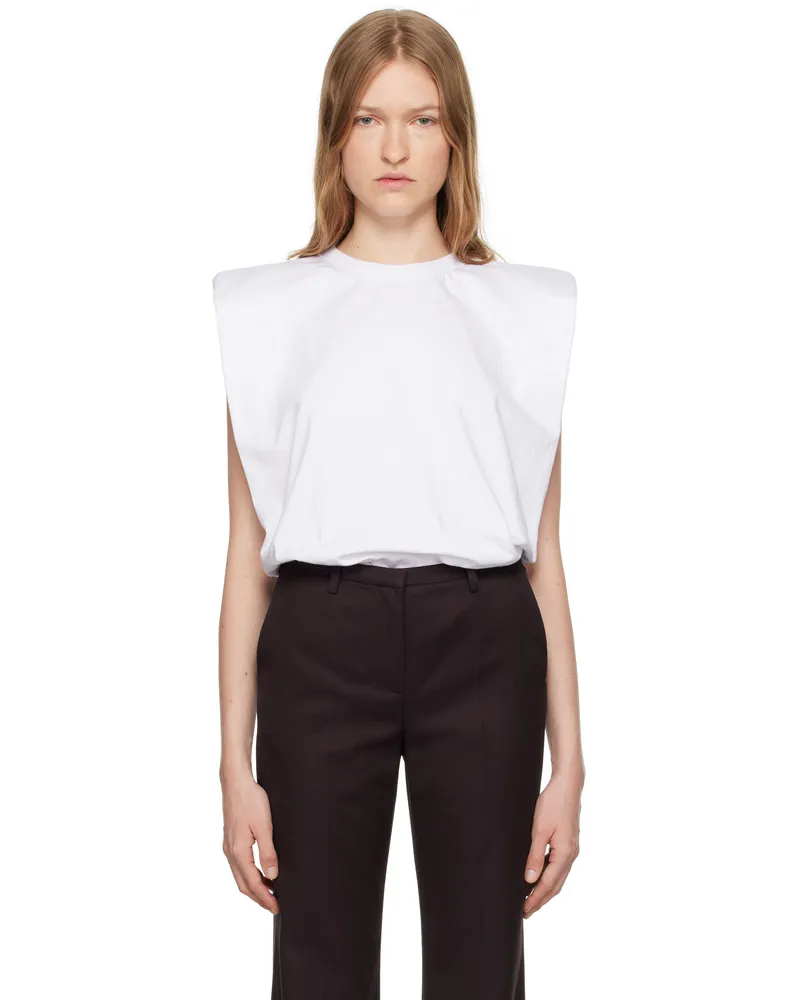 FRANKIE Shop White Eva Shoulder Muscle T-shirt White